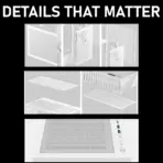 DeepCool CG380 3F DeepCool CG380 3F WH Micro-ATX Panoramic Case, 3x ARGB Built-in Fans, Tempered Glass, USB-C Gen2, 360mm Radiator, 410mm GPU Clearance, Reverse Connector Support | WHITE - Image 7