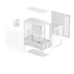 DeepCool CG380 3F DeepCool CG380 3F WH Micro-ATX Panoramic Case, 3x ARGB Built-in Fans, Tempered Glass, USB-C Gen2, 360mm Radiator, 410mm GPU Clearance, Reverse Connector Support | WHITE - Image 18