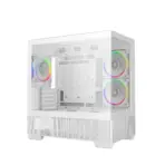 DeepCool CG380 3F DeepCool CG380 3F WH Micro-ATX Panoramic Case, 3x ARGB Built-in Fans, Tempered Glass, USB-C Gen2, 360mm Radiator, 410mm GPU Clearance, Reverse Connector Support | WHITE - Image 15