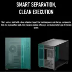 DeepCool CG330 3F Panoramic Micro-ATX Case, Dual-Chamber Airflow, 3 ARGB Build-in Fans, 410mm GPU Support, 360mm Radiator Support, 46mm Cable Space, Tempered Glass, Compact High Airflow Design | BLACK - Image 4