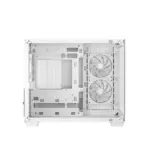 DeepCool CG330 3F WH Panoramic Micro-ATX Case, Dual-Chamber Airflow, 3 ARGB Build-in Fans, 410mm GPU Support, 360mm Radiator Support, 46mm Cable Space, Tempered Glass, Compact High Airflow Design | WHITE - Image 11