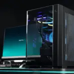 DeepCool CG530U 4F Curved Glass Dual-Chamber ATX Case, 4 ARGB Build-in Fans, 410mm GPU Support, 360mm Radiator Support, 45mm Cable Space, USB-C, High Airflow Showcase | BLACK - Image 10