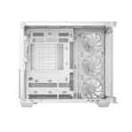 DeepCool CG530U 4F WH Curved Glass Dual-Chamber ATX Case, 4 ARGB Build-in Fans, 410mm GPU Support, 360mm Radiator Support, 45mm Cable Space, USB-C, High Airflow Showcase | WHITE - Image 13