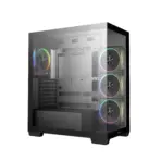 DeepCool CG580 4F V2 ATX Case with 270 Degree Tempered Glass, 4 ARGB Build-in Fans, 360mm Radiator Support, 410mm GPU Support, Type C, Single Chamber, 33mm Cable Management | BLACK - Image 10