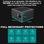 GamerStorm by DeepCool PQ750G 750W 80 Plus Gold ATX 3.1 & PCIe 5.1 Power Supply, 12V-2x6 450W GPU Ready, Japanese Capacitors, FDB Fan, Full Protection Suite , Compact PSU | BLACK  - Image 5