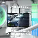 Jungle Leopard Chill Arc 360mm AIO Liquid Cooler with 6.67 Inch AMOLED Rotatable Display Hi-Res., 320W TDP Cooling, 360mm Radiator, USB Control Interface, for Intel & AMD | WHITE - Image 2