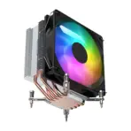 Power Train DL-130X RGB CPU Air Cooler with 4 Heatpipes, Copper Base, 2200RPM, 65CFM, Hydro Bearing, 22.5dBA Low Noise, Intel LGA1700 115X 1200, Compact 90mm RGB Fan | BLACK - Image 5