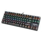 Bajeal K100 Black 87-Key Mechanical Gaming Keyboard Red Switch Full RGB Backlight Metal Panel Anti-Ghosting USB Wired Compact Layout Ergonomic Design For Windows PC Gamers - Image 5