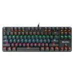 Bajeal K100 Black 87-Key Mechanical Gaming Keyboard Red Switch Full RGB Backlight Metal Panel Anti-Ghosting USB Wired Compact Layout Ergonomic Design For Windows PC Gamers - Image 7