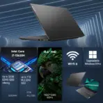 Lenovo V15 G5 IRL Intel® Core i7-13620H | 16GB DDR5 RAM , 512GB SSD NVMe® | Integrated Intel® UHD Graphics | 15.6-inch FHD TN Display | DOS | Business Black - Image 3