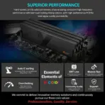 V-COLOR Manta XSky DDR5 32GB RAM Kit (2x16GB) 6400MHz CL32 1.40V SK Hynix Original IC Gaming Desktop Memory Module for AMD EXPO | BLACK ~ TMXSAO1664832KKK - Image 4