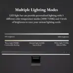HAVIT GAMENOTE SL001 Screen Lamp With Asymmetric Light, RA≥97 Color Rendering, 5 Color Temperatures, 3 Brightness Levels, 48 LEDs, USB 5V Power, Memory Function. - Image 6