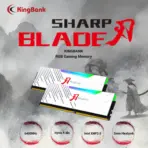 KINGBANK Soarblade RGB 32GB DDR5 Kit 6400MT/s (2×16GB) U-DIMM Memory, CL32, 1.4V, XMP 3.0, AMD EXPO, SK Hynix, 2mm Aluminum Heatsink | WHITE ~ K5.01.FLM5FD9301 - Image 6