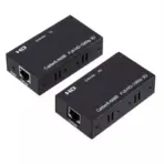 HDMI Extender Through LAN 60M Kit, Full HD 1080p Video & Audio Transmission Over Single Cat5e/Cat6 Cable, Plug & Play TX/RX Solution For AV, Projectors & Digital Signage - Image 2