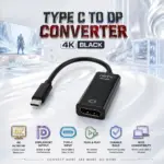 USB-C to DisplayPort 4K Converter, Compact Black Type-C Male to DisplayPort Female Video Adapter for Compatible USB-C Devices and DisplayPort Monitors | TYPEC-TP-DP-4K-BLK