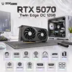 ZOTAC GAMING GeForce RTX 5070 Twin Edge OC 12GB Graphics Card, Compact Dual-Fan SFF-Ready, PCIe 5.0 x16, DLSS 4 AI 3 x DP 2.1b, HDMI 2.1b, IceStorm 2.0, 12V-2x6, Quad Display