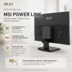 MSI PRO MP243L E14 23.8-Inch FHD 144Hz IPS Business Monitor, 1ms MPRT, HDR Ready, AMD FreeSync, PerfectEdge, EyesErgo, HDMI, VGA, VESA Mount & MSI Power Link - Image 8