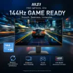 MSI PRO MP243L E14 23.8-Inch FHD 144Hz IPS Business Monitor, 1ms MPRT, HDR Ready, AMD FreeSync, PerfectEdge, EyesErgo, HDMI, VGA, VESA Mount & MSI Power Link - Image 3