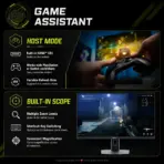 MSI MAG 276QP42 27-Inch Rapid IPS WQHD Gaming Monitor, 425Hz OC, 0.5ms GtG, DisplayHDR 400, Adaptive-Sync, HDMI 2.1, DP 1.4a, PS5/Xbox 120Hz & 110mm Height, Pivot, PIP/PBP - Image 5