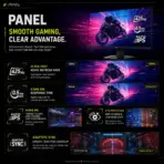 MSI MAG 276QP42 27-Inch Rapid IPS WQHD Gaming Monitor, 425Hz OC, 0.5ms GtG, DisplayHDR 400, Adaptive-Sync, HDMI 2.1, DP 1.4a, PS5/Xbox 120Hz & 110mm Height, Pivot, PIP/PBP - Image 6
