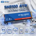 WD Blue SN5100 4TB NVMe SSD, M.2 2280, PCIe Gen 4.0 x4, Up To 6,900MB/s Read, Internal Solid-State Storage For Compatible Desktop PCs & Laptops