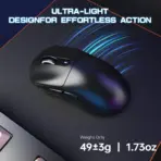 Attack Shark X3MAX Wireless Gaming Mouse – 49g, PAW3950MAX, 42,000 DPI, 750 IPS, 50G, 1000Hz, Tri-Mode, 200H Battery, Omron Optical Switches, PTFE Feet and Web Driver Support | BLACK  - Image 6