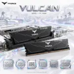 TEAMGROUP T-FORCE VULCAN 32GB DDR5 RAM Kit (2x16GB) 6000MHz (PC5-48000) CL38  1.35V , Intel XMP 3.0 & AMD Expo Compatible , Aluminum Heatsink | BLACK ●  PULL OUT