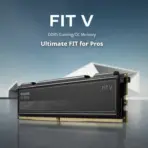 KLEVV FIT V DDR5 32GB (2x16GB) 5600MHz CL30 SK Hynix A-Die 1.25V OC Gaming Desktop RAM Memory, XMP 3.0 Compatible / Optimized for AMD Expo , Aluminum Heatsink | BLACK (KD5AGU880-56K300L) - Image 2
