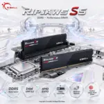 G.SKILL Ripjaws S5 32GB (2x16GB) DDR5-6000 CL36 Desktop RAM Kit, 1.35V, Intel XMP 3.0, AMD EXPO, 33mm Low-Profile, Aluminum Heatsink  | BLACK ~ F5-6000J3636F16GX2-RS5K