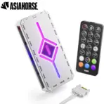 AsiaHorse ASH-S1 ARGB Fan Hub Controller & Remote Control — 9 PWM/ARGB Ports, 20+Exclusive Custom Lighting Effects, 400+ LED Support, Color Learning & AURA Mode | WHITE  - Image 2