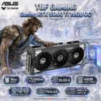 ASUS TUF Gaming GeForce RTX 5060 Ti 16GB GDDR7 OC Edition GPU with, 2692MHz OC, 4608 CUDA, (PCIe® 5.0, HDMI®/DP 2.1, 3.125-slot, Military-Grade, Protective PCB Coating, axial-tech Fans)