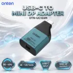 ONTEN OTN-UC103M USB-C to Mini DisplayPort Adapter, 8K@60Hz or 4K@120/144Hz, USB-C Input to Mini DP Output, Compact High-Resolution Video Adapter for 8K and High-Refresh 4K Display