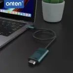 ONTEN OTN-UC982 USB-C to HDMI Adapter 8K 60Hz, Thunderbolt 3 Input, HDTV Male Output, Supports 8K@60Hz and 4K@120Hz, 1.8M Cable - Image 2