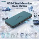 ONTEN OTN-9188S USB-C Multi-Function Dock Station with HDMI, DP, VGA 1080P, Gigabit RJ45, Dual USB 3.0, USB-C Data, PD 2.0 and 3.5mm Audio