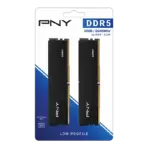 PNY DDR5 32GB RAM Kit (2×16GB) 5600MHz CL46 Low Profile Desktop Memory – 1.1V (PC5-44800), Aluminum Heat Spreader, JEDEC , Intel XMP 3.0 & AMD EXPO Compatible | MD32GK2D5560046XRW - Image 7
