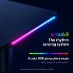 Schrapnel Gradus RGB Electric Adjustable Gaming Desk, 160cm Width Carbon Fiber/Wood Sit-Stand Computer Table with 72–117cm Lift, USB Socket, Cup Holder, Hook & 3 Memory Presets | BLACK - Image 9