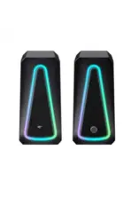 HAVIT GAMENOTE SK208 Pro RGB Stereo Computer Speakers – Compact Black Gaming Speaker Pair with Enhanced Stereo Sound, RGB Lighting, and Plug-and-Play Desktop Use - Image 2
