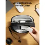 UGREEN LP930 65556 Medium Electronics Travel Organizer – Water-Resistant Polyester Tech EDC Pouch, 3 Compartments, YKK Zippers, 24 × 13 × 7 cm - Image 6