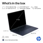 HP OmniBook X Flip NGAI: Core Ultra 7 355 | 24GB DDR5x ; 512GB NVMe | 14-inch 2K Touch IPS Display | Intel Graphics | Backlit Keyboard | Windows 11 | Atmospheric Blue ~ 14-KP0023DX - Image 14