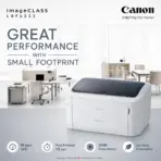 Canon imageCLASS LBP6033 Monochrome (Black & White) Laser Printer – 18ppm A4, 600×600dpi, 2400×600dpi Equivalent, 150-Sheet Input, USB 2.0, 32MB, Cartridge 325 | WHITE - Image 2