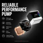 GAMDIAS CHIONE E4-360 V2 WH 360mm AIO Liquid Cooler, Dual Infinity-Mirror Digital Display, 3×120mm ARGB PWM Fans, 2200RPM, 81.81 CFM, 2600RPM Pump, LGA1851/1700, AM5/AM4, ARGB Sync | WHITE - Image 5