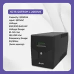 NCTS QSTROM L 2000VA 1200W Line-Interactive UPS, Simulated Sinewave, 2×12V 9Ah Batteries, AVR, 2–6ms Transfer, Off-Mode Charging & Generator Compatible  - Image 3