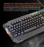 Meetion C505 4-in-1 Wired RGB Gaming Kit with Backlit Full-Size Keyboard, 3200 DPI Mouse, Stereo Headset with Microphone & Precision Mouse Pad – Black - Image 3