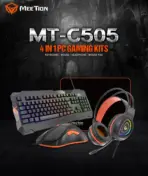 Meetion C505 4-in-1 Wired RGB Gaming Kit with Backlit Full-Size Keyboard, 3200 DPI Mouse, Stereo Headset with Microphone & Precision Mouse Pad – Black - Image 6