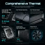 GIGABYTE Z890 EAGLE WIFI7 PLUS + Intel Core Ultra 7 265KF Gaming Bundle, CPU Pre-Installed, 20C/20T, 5.5GHz, 4 x DDR5 DIMMs 9466+MT/s (OC), PCIe 5.0, 4×M.2, Wi-Fi 7 & 2.5GbE  - Image 8