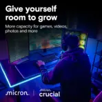 Crucial T710 2TB PCIe 5.0 x4 NVMe M.2 SSD, 14,500MB/s Read, 13,800MB/s Write, 2.3M IOPS, Micron G9 NAND & 1,200 TBW | CT2000T710SSD8 ● PULL OUT - Image 5
