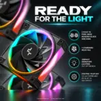 DeepCool CG380U 3F Curved Panoramic Micro-ATX Gaming Case, 3× ARGB Fans, 360mm Radiator, 410mm GPU, Rear-Connector Support, USB-C Gen2 | Black - Image 4