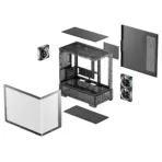 DeepCool CG380U 3F Curved Panoramic Micro-ATX Gaming Case, 3× ARGB Fans, 360mm Radiator, 410mm GPU, Rear-Connector Support, USB-C Gen2 | Black - Image 16