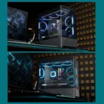 DeepCool CG380U 3F Curved Panoramic Micro-ATX Gaming Case, 3× ARGB Fans, 360mm Radiator, 410mm GPU, Rear-Connector Support, USB-C Gen2 | Black - Image 8