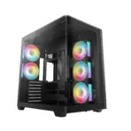 DeepCool CG590U 5F Curved-Glass ATX Gaming Case, 5× ARGB PWM Fans, Triple 360mm Radiator Support, 410mm GPU, Rear-Connector Support, USB-C Gen2 | BLACK - Image 11